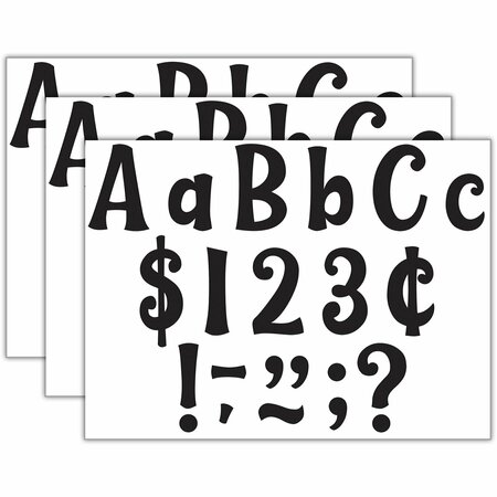 TEACHER CREATED RESOURCES Black 4in. Wild Whimsy Letters Combo Pack, 810PK 9197